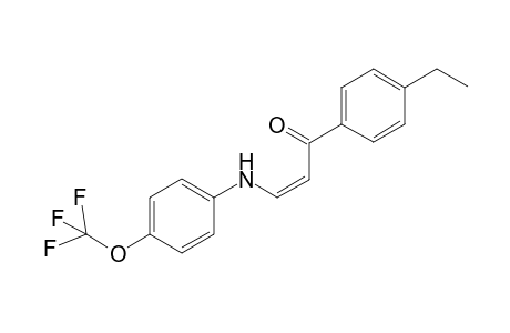 (2Z)-1-(4-Ethylphenyl)-3-[4-(trifluoromethoxy)anilino]-2-propen-1-one