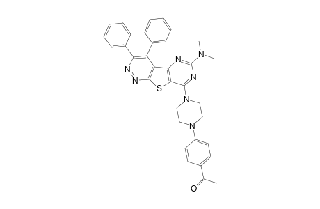 6-DIMETHYLAMINO-3,4-DIPHENYL-8-(4'-PIPERAZINOACETOPHENONE)-PYRIMIDO-[4',5':4,5]-THIENO-[2,3-C]-PYRIDAZINE