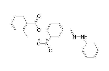 benzoic acid, 2-methyl-, 2-nitro-4-[(E)-(2-phenylhydrazono)methyl]phenyl ester