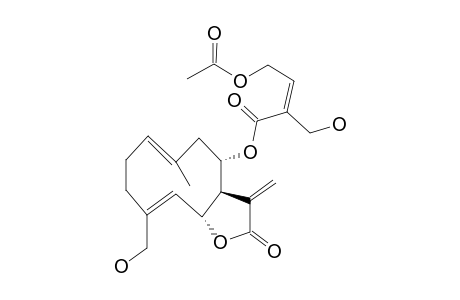 acetic acid [(Z)-4-[[(3aR,4S,6E,10Z,11aR)-2-keto-6-methyl-3-methylene-10-methylol-3a,4,5,8,9,11a-hexahydrocyclodeca[d]furan-4-yl]oxy]-4-keto-3-methylol-but-2-enyl] ester