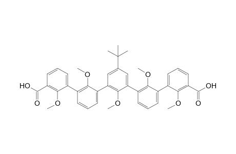5"-(1,1-Dimethylethyl)-2,2',2",2"',2""-pentamethoxy-[1,1':3',1":3",1''':3"'.1""-quinquephenyl]-3,3""-dicarboxylic acid