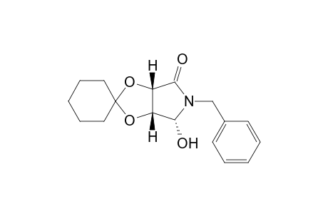 (+-)-N-Benzyl-(3S,4R,5R)-3,4-(cyclohexylidenedioxy)-5-hydroxy-2-pyrrolidinone