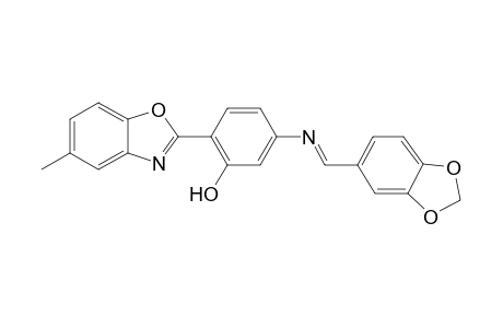 5-[(benzo[1,3]dioxol-5-ylmethylene)-amino]-2-(5-methyl-benzooxazol-2-yl)-phenol