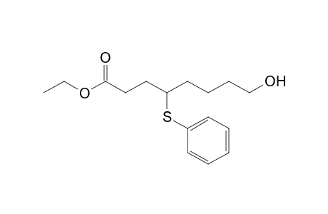 Ethyl 8-hydroxy-4-(phenylthio)octanoate