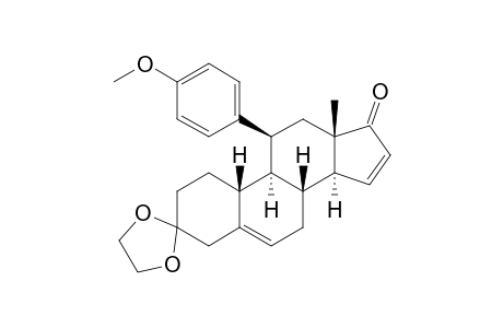 (8R,9S,10R,11S,13S,14S)-11-(4-methoxyphenyl)-13-methyl-17-spiro[1,2,4,7,8,9,10,11,12,14-decahydrocyclopenta[a]phenanthrene-3,2'-1,3-dioxolane]one