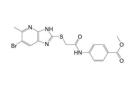 methyl 4-({[(6-bromo-5-methyl-3H-imidazo[4,5-b]pyridin-2-yl)sulfanyl]acetyl}amino)benzoate