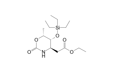 (4r*,5r*,6r*)-4-(ethoxycarbonyl)methyl-5-(triethylsilyl)oxy-6-methylperhydro-1,3-oxazine-2-one