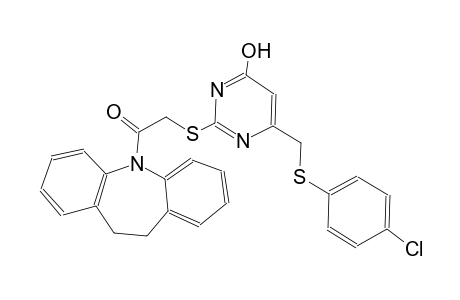 4-pyrimidinol, 6-[[(4-chlorophenyl)thio]methyl]-2-[[2-(10,11-dihydro-5H-dibenz[b,f]azepin-5-yl)-2-oxoethyl]thio]-