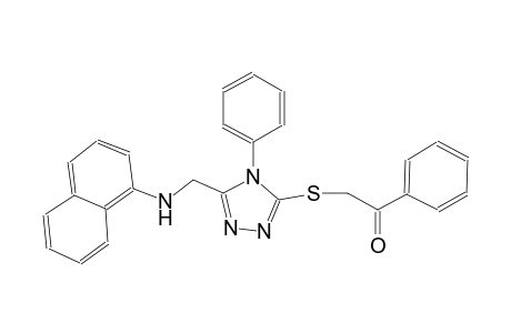 2-({5-[(1-naphthylamino)methyl]-4-phenyl-4H-1,2,4-triazol-3-yl}sulfanyl)-1-phenylethanone