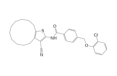 4-[(2-chlorophenoxy)methyl]-N-(3-cyano-4,5,6,7,8,9,10,11,12,13-decahydrocyclododeca[b]thien-2-yl)benzamide