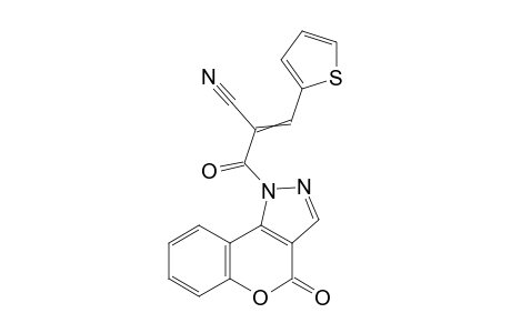 2-(4-Oxo-1,4-dihydrochromeno[4,3-c]pyrazole-1-carbonyl)-3-(thiophen-2-yl)acrylonitrile