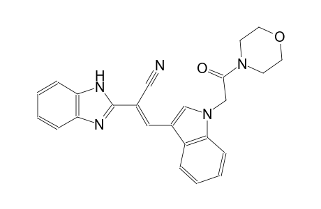 (2E)-2-(1H-benzimidazol-2-yl)-3-{1-[2-(4-morpholinyl)-2-oxoethyl]-1H-indol-3-yl}-2-propenenitrile