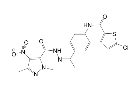 5-chloro-N-(4-{(1Z)-N-[(1,3-dimethyl-4-nitro-1H-pyrazol-5-yl)carbonyl]ethanehydrazonoyl}phenyl)-2-thiophenecarboxamide