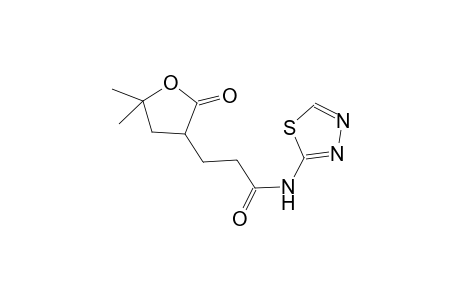3-(5,5-dimethyl-2-oxotetrahydro-3-furanyl)-N-(1,3,4-thiadiazol-2-yl)propanamide
