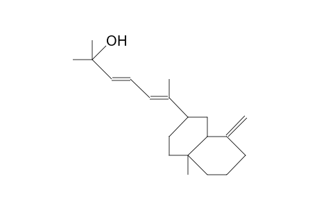 (3E,5E)-2-Methyl-6-[(2'R*,4a'S*,8a'R*)-4a'-methyl-8'-methylene-trans-perhydro-naphthalen-2-yl]-hepta-3,5-dien-2-ol