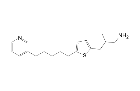 2-Methyl-3-[5-(5-pyridin-3-ylpentyl)thiophen-2-yl]propan-1-amine