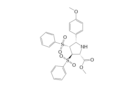 Methyl (2R,3R,4R,5S)-5-(4-methoxyphenyl)-3,4-bis(phenylsulfonyl)pyrrolidine-2-carboxylate