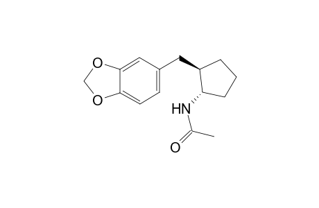 trans-N-acetyl-2-(3,4-methylenedioxybenzyl)cyclopentylamine