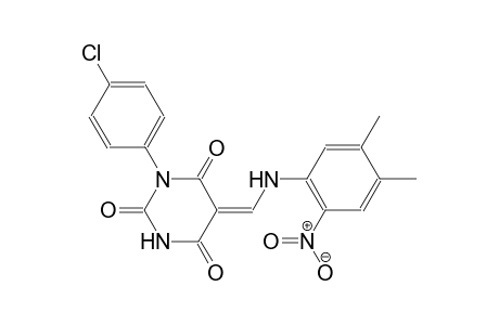 (5Z)-1-(4-chlorophenyl)-5-[(4,5-dimethyl-2-nitroanilino)methylene]-2,4,6(1H,3H,5H)-pyrimidinetrione