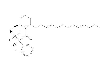 2-Methyl-6-tridecyl-1-(2-phenyl-2-methoxy-3,3,3-trifluoro-1-oxopropyl)piperidine