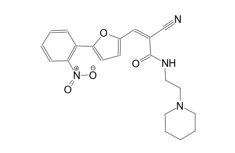 (2Z)-2-cyano-3-[5-(2-nitrophenyl)-2-furyl]-N-[2-(1-piperidinyl)ethyl]-2-propenamide