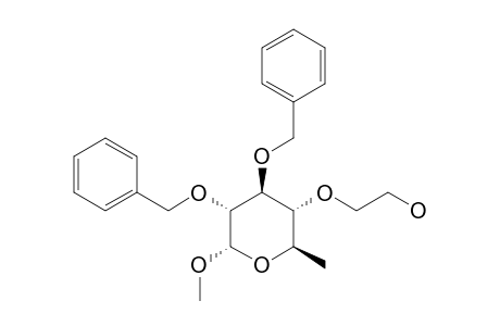 METHYL-4-O-(2-HYDROXYETHYL)-2,3-DI-O-BENZYL-6-DEOXY-ALPHA-D-GLUCOPYRANOSIDE