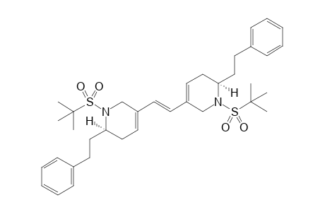 (E)-1,2-bis[(2R)-1-(tert-Butanesulfonyl)-6-phenethyl-1,2,3,6-tetrahydropyridin-3-yl]ethane