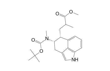 Benz[cd]indole-5-propanoic acid, 4-[[(1,1-dimethylethoxy)carbonyl]methylamino]-1,3,4,5-tetrahydro-.alpha.-methyl-, methyl ester, [4.alpha.,5.alpha.(S*)]-(.+-.)-
