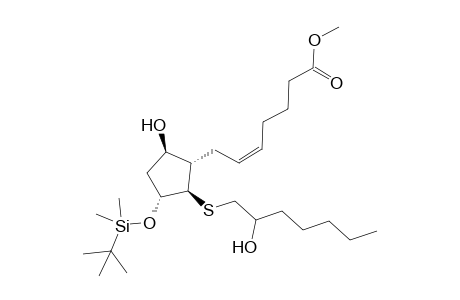 (1R,2S,3R,4R)-4-[(t-Butyldimethylsilyl)oxy]-2-[6'-(methoxycarbonyl)hex-2'-en-1'-yl]-3-[(2"-hydroxyheptyl)sulfanyl]-cyclopentan-1-ol
