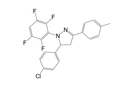 5-(4-chlorophenyl)-3-(4-methylphenyl)-1-(2,3,5,6-tetrafluorophenyl)-4,5-dihydro-1H-pyrazole