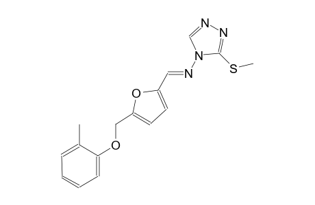 N-((E)-{5-[(2-methylphenoxy)methyl]-2-furyl}methylidene)-3-(methylsulfanyl)-4H-1,2,4-triazol-4-amine