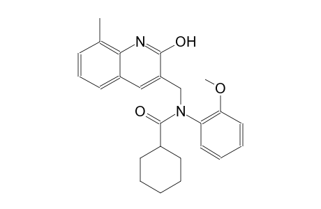 N-[(2-hydroxy-8-methyl-3-quinolinyl)methyl]-N-(2-methoxyphenyl)cyclohexanecarboxamide