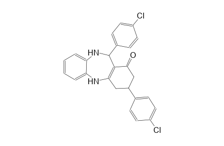 1H-dibenzo[b,e][1,4]diazepin-1-one, 3,11-bis(4-chlorophenyl)-2,3,4,5,10,11-hexahydro-