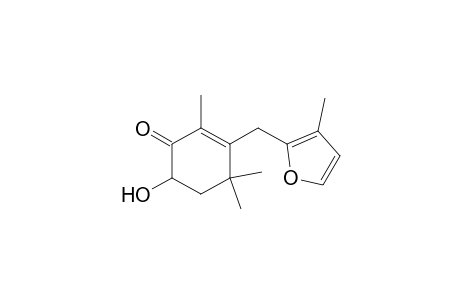 2-Cyclohexen-1-one, 6-hydroxy-2,4,4-trimethyl-3-[(3-methyl-2-furanyl)methyl]-