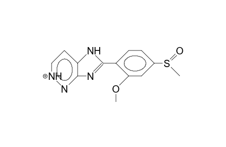 2-(2-Methoxy-4-methylsulfinyl-phenyl)-1H-imidazo (4,5-C)pyridazinium cation