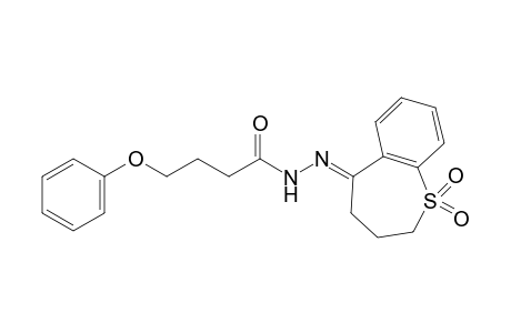 4-phenoxybutyric acid, (2,3,4,5-tetrahydro-1-benzothiepin-5-ylidene)hydrazide, S,S-dioxide