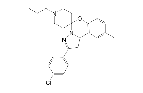 2-(4-chlorophenyl)-9-methyl-1'-propyl-1,10b-dihydrospiro[benzo[e]pyrazolo[1,5-c][1,3]oxazine-5,4'-piperidine]