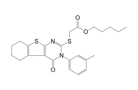 pentyl {[3-(3-methylphenyl)-4-oxo-3,4,5,6,7,8-hexahydro[1]benzothieno[2,3-d]pyrimidin-2-yl]sulfanyl}acetate