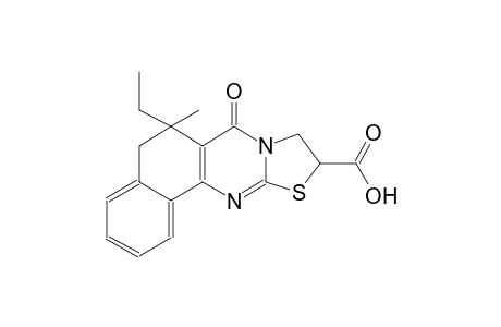 6-ethyl-6-methyl-7-oxo-5,7,9,10-tetrahydro-6H-benzo[h][1,3]thiazolo[2,3-b]quinazoline-10-carboxylic acid
