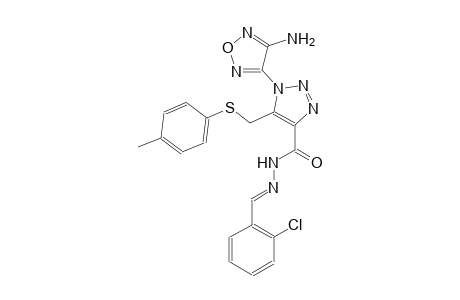 1-(4-amino-1,2,5-oxadiazol-3-yl)-N'-[(E)-(2-chlorophenyl)methylidene]-5-{[(4-methylphenyl)sulfanyl]methyl}-1H-1,2,3-triazole-4-carbohydrazide