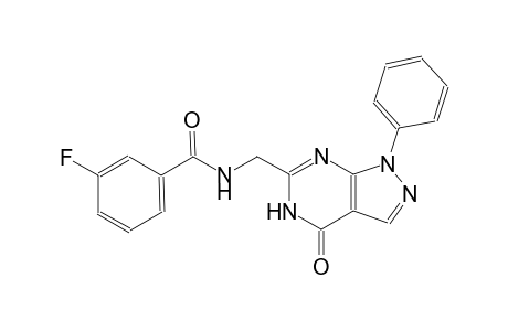 benzamide, N-[(4,5-dihydro-4-oxo-1-phenyl-1H-pyrazolo[3,4-d]pyrimidin-6-yl)methyl]-3-fluoro-
