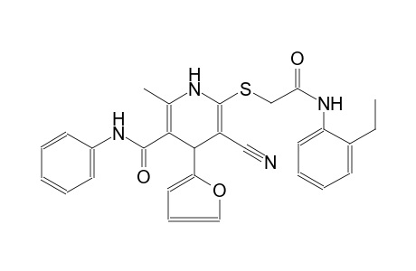 3-pyridinecarboxamide, 5-cyano-6-[[2-[(2-ethylphenyl)amino]-2-oxoethyl]thio]-4-(2-furanyl)-1,4-dihydro-2-methyl-N-phenyl-