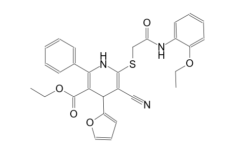 ethyl 5-cyano-6-{[2-(2-ethoxyanilino)-2-oxoethyl]sulfanyl}-4-(2-furyl)-2-phenyl-1,4-dihydro-3-pyridinecarboxylate