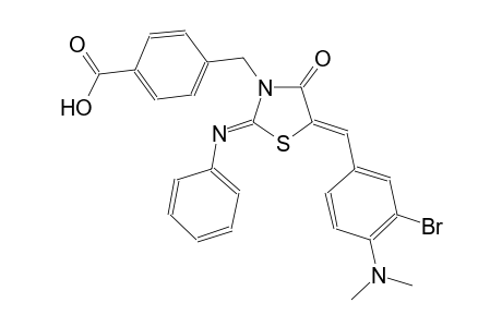 4-{[(2Z,5Z)-5-[3-bromo-4-(dimethylamino)benzylidene]-4-oxo-2-(phenylimino)-1,3-thiazolidin-3-yl]methyl}benzoic acid
