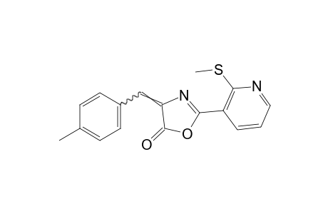 4-(p-methylbenzylidene)-2-[2-(methylthio)-3-pyridyl]-2-oxazolin-5-one