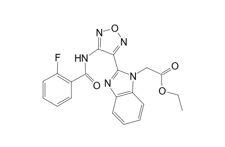 Ethyl (2-{4-[(2-fluorobenzoyl)amino]-1,2,5-oxadiazol-3-yl}-1H-benzimidazol-1-yl)acetate