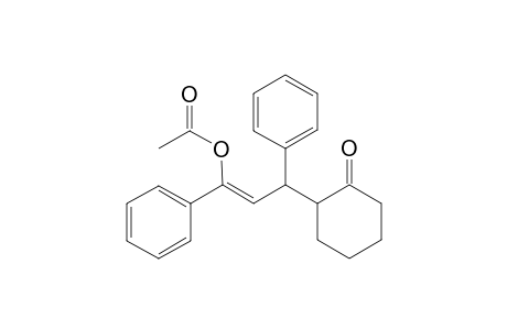 2-((Z)-3-Acetoxy-1,3-diphenyl-2-propenyl)-cyclohexan-1-one