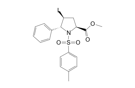 Methyl (2RS,4SR,5SR)-4-iodo-1-(4-tolylsulfonyl)-5-phenylpyrrolidine-2-carboxylate