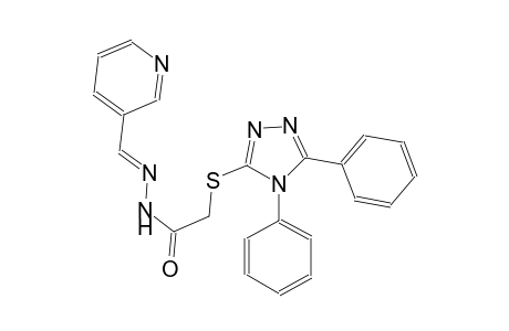 2-[(4,5-diphenyl-4H-1,2,4-triazol-3-yl)sulfanyl]-N'-[(E)-3-pyridinylmethylidene]acetohydrazide