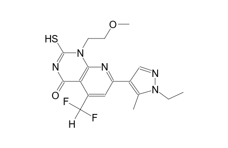 pyrido[2,3-d]pyrimidin-4(1H)-one, 5-(difluoromethyl)-7-(1-ethyl-5-methyl-1H-pyrazol-4-yl)-2-mercapto-1-(2-methoxyethyl)-